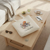 Tote Bag Ocean Whimsy : Pieuvre Colorée