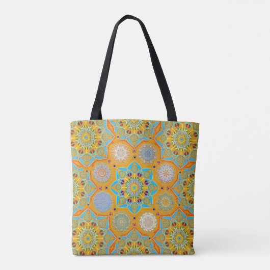 Tote Bag Octo brightener arabesque maure style tangerine (Dos)