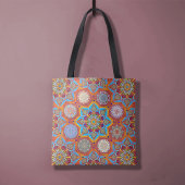 Tote Bag Octo plus brillant arabesque mauresque style rouge