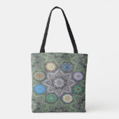 Tote Bag Octo plus brillant arabesque Moorisque Pierre vert (Dos)