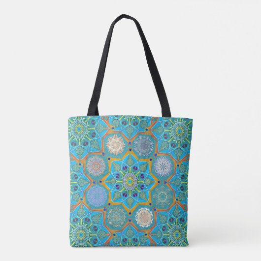 Tote Bag Octo plus brillant arabesque style mauresque turqu (Dos)