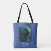 Tote Bag octobre Opal - Black Cat & Iridescal Portal (Dos)