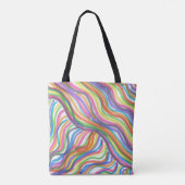 Tote Bag Octopus Abstrait arc-en-ciel (Dos)