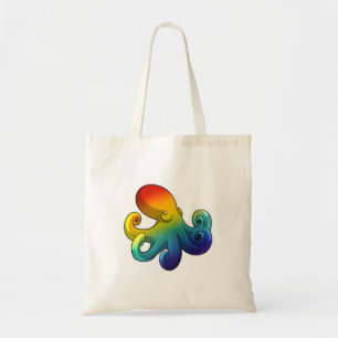 Tote Bag Octopus avec arc-en-ciel