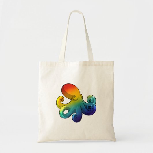 Tote Bag Octopus avec arc-en-ciel (Devant)