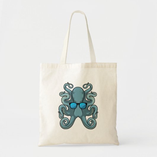 Tote Bag Octopus avec lunettes de soleil (Devant)