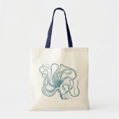 Tote Bag Octopus bleu (Devant)