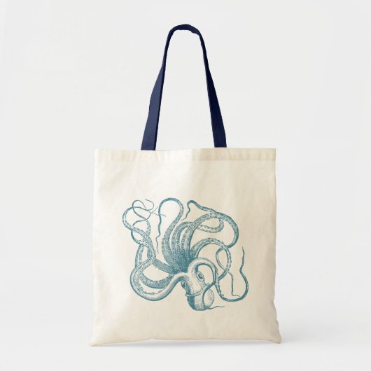 Tote Bag Octopus bleu (Devant)