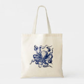 Tote Bag Octopus bleu (Dos)