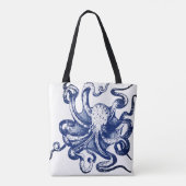 Tote Bag Octopus bleu (Dos)