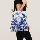 Tote Bag Octopus bleu (De près)