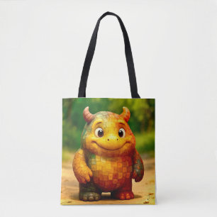 Tote Bag Odd Friends - Poster Monster en Carreaux Arc-En-Ci