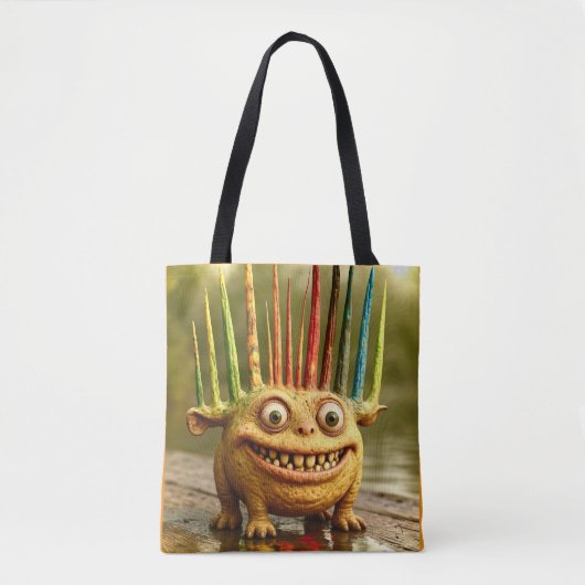 Tote Bag Odd Friends - Rainbow Spikes Monster Canvas (Devant)