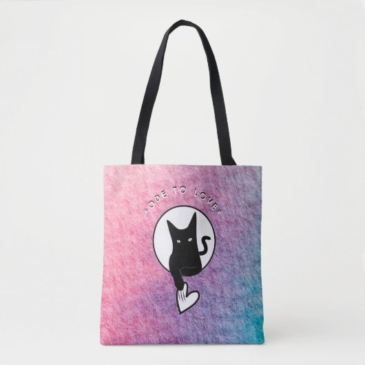 Tote Bag Ode to Love Chat Fourre-tout par Adiela Akoo (Devant)