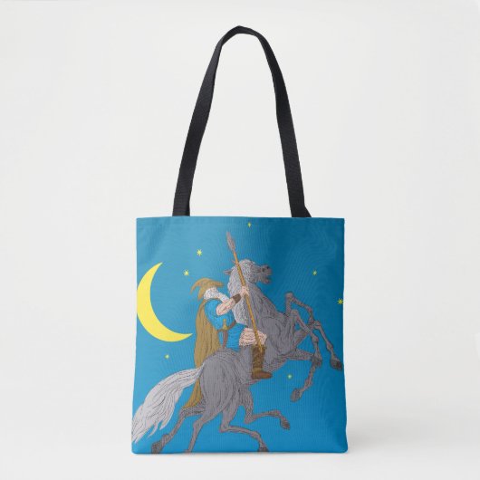 Tote Bag Odin Riding Sleipnir Norse Mythologie Vive Dieu (Devant)