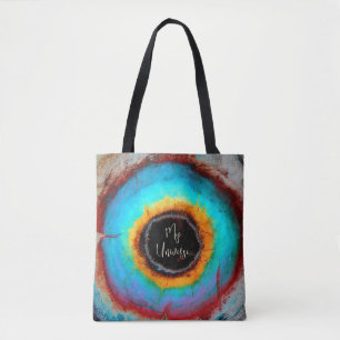 Tote Bag Oeil cosmique Ethérée Universum Art Abstrait Vibra