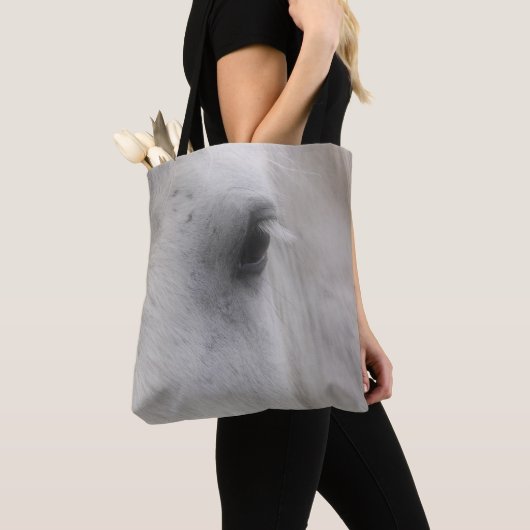 Tote Bag Oeil de cheval blanc Percheron (De près)