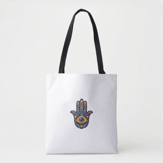 Tote Bag Œil de Hamsa doré (Devant)
