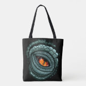 Tote Bag Œil de prédateur reptile primitif (Dos)