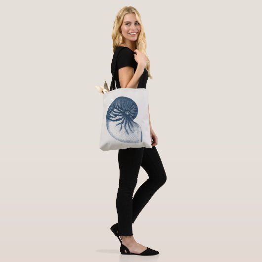 Tote Bag Oeil de requin Indigo (Sur le modèle)