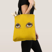 Tote Bag Œil Doré, Jaune (De près)