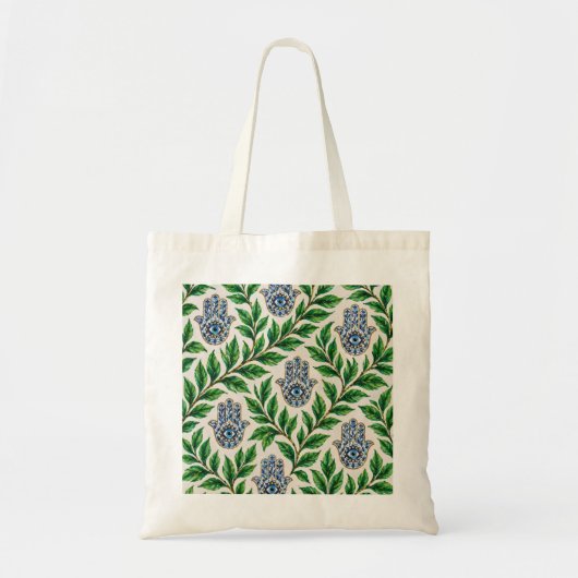 Tote Bag Œil Hamsa Botanique (Devant)