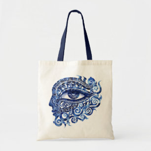 Tote Bag Oeil mal grec Abstrait avec clé grecque