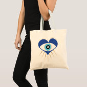 Tote Bag Oeil mal grec du coeur (Devant (produit))