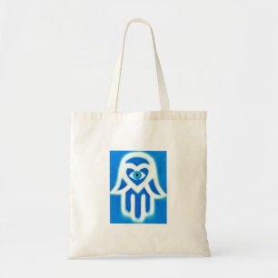 Tote Bag Oeil mauvais/main de client de Hamsa