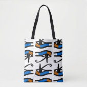 Tote Bag Oeil moderne Horus de hiéroglyphes du voyage | de (Devant)