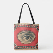 Tote Bag oeil tout puissant de la sagesse imprimé (Dos)