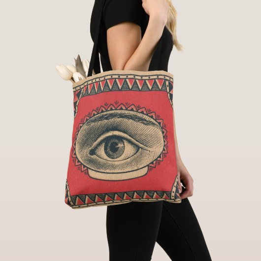 Tote Bag oeil tout puissant de la sagesse imprimé (De près)