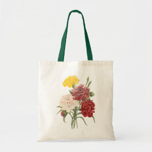 Tote Bag Œillets Dianthus Fleurs de Jardin Vintage Redoute