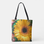 Tote Bag Oeillets et gerbera jaune (Dos)