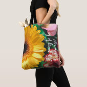 Tote Bag Oeillets et gerbera jaune (De près)