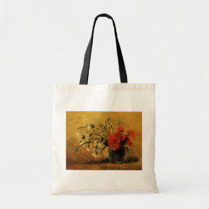 Tote Bag Oeillets rouges et blancs par Vincent van Gogh