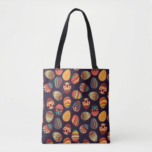 Tote Bag OEufs de Pâques : design harmonieux et festif. (Devant)