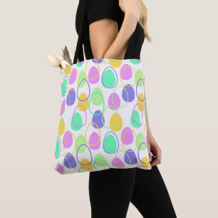 Tote Bag Oeufs de Pâques et contours