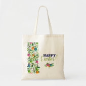 Tote Bag Oeufs de Pâques & Fleurs de Printemps Conception (Devant)