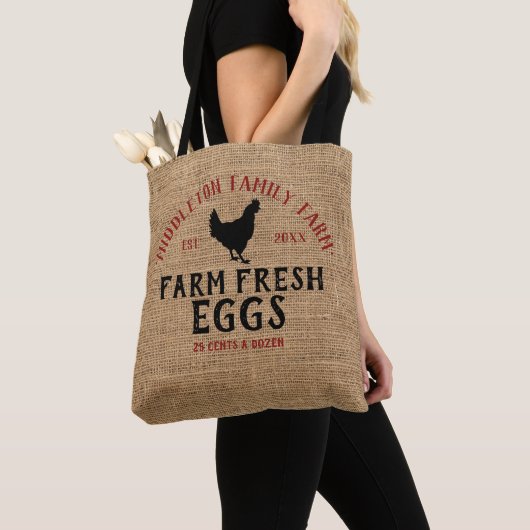 Tote Bag Oeufs frais de ferme (De près)
