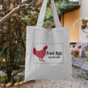 Tote Bag Oeufs frais de poulet rouge