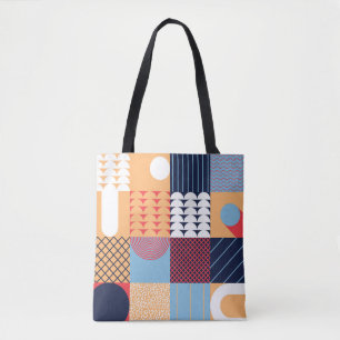 Tote Bag OEuvre carré Abstraite : conception géométrique.