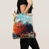 Tote Bag Oeuvre colorée Abstraite contemporaine (De près)