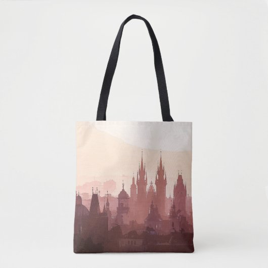 Tote Bag OEuvre d'art acrylique de Prague| (Devant)