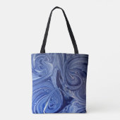 Tote Bag OEuvre d'art bleu et blanc (Dos)