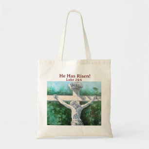Tote Bag Œuvre d'art chrétienne originale / Il est ressusci