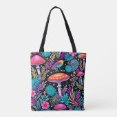 Tote Bag Oeuvre de champignons de la forêt enchantée (Dos)