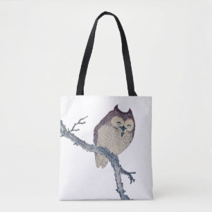 Tote Bag Oeuvre de nuit japonaise de la Chouette couchée