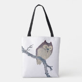 Tote Bag Oeuvre de nuit japonaise de la Chouette couchée (Dos)