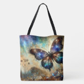 Tote Bag Oeuvre d'Imaginaire de papillon cosmique (Dos)